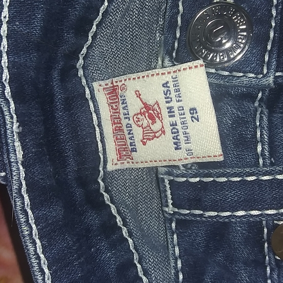 True Religion women's jeans JOEY BIG T sz 29 RN#112790  Flare **NICE* - Picture 6 of 7